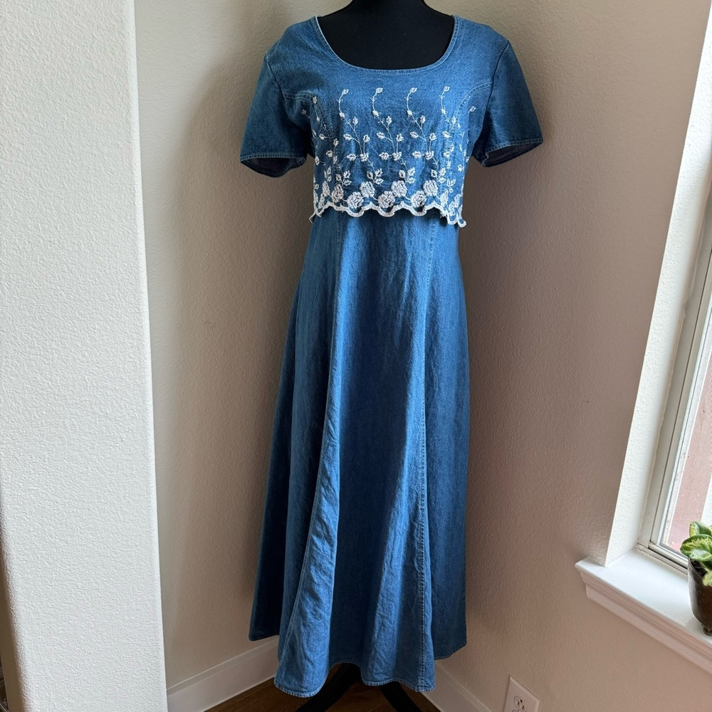 jody california Y2K denim dress Large